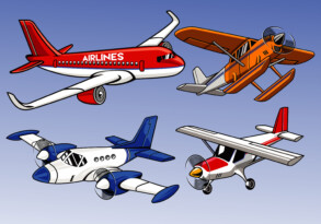 Collection Of Modern Airplane - Original image