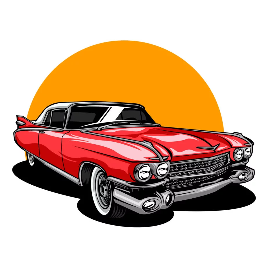 Printable Vintage Classic Car Coloring Page - Mimi Panda