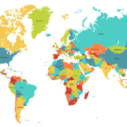 Colored World Map - Origin image