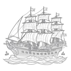 ship coloring page