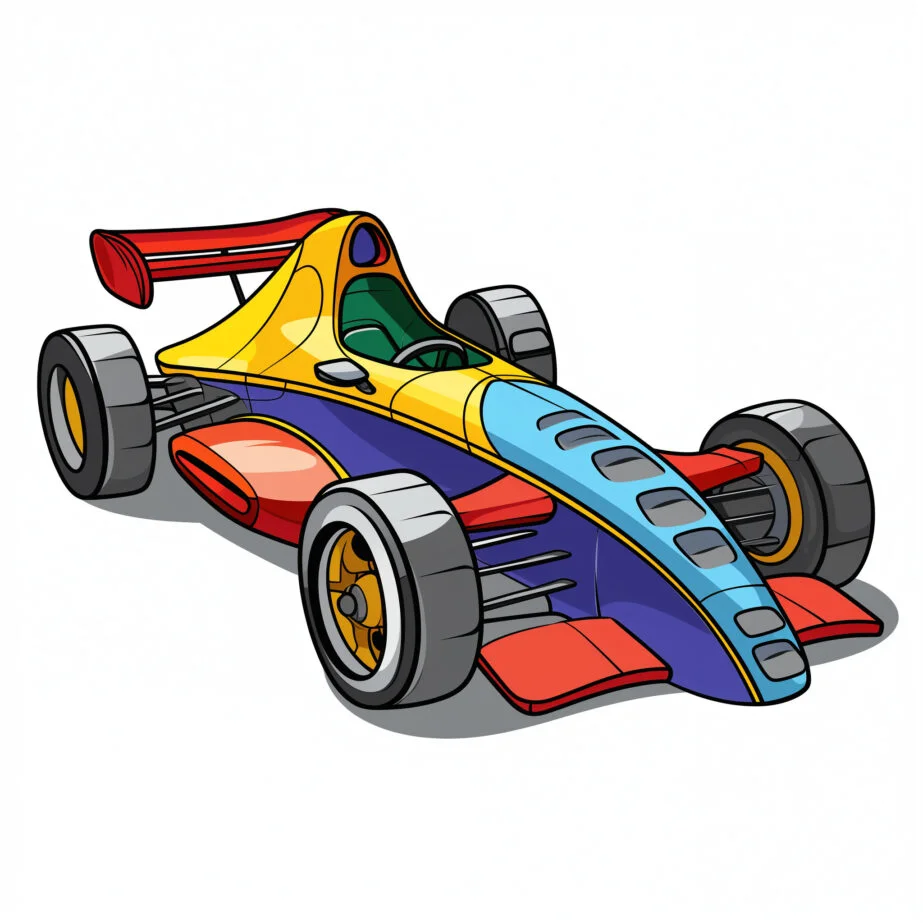 Racing Car Coloring Page 2Original image