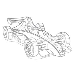 Racing Car - Printable Coloring page