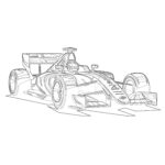 Racing Car Coloring Page