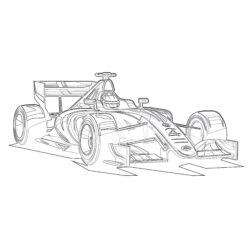 Racing Car - Printable Coloring page