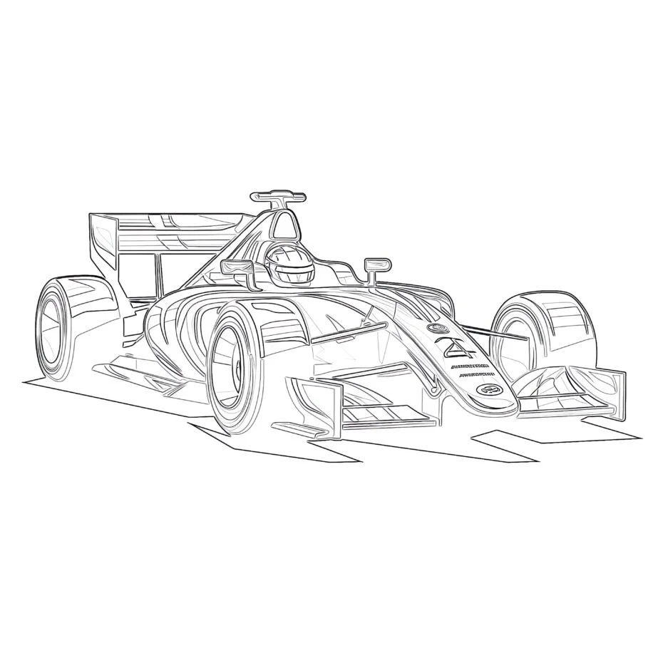 Racing Car Coloring Page