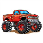 Red Monster Truck Coloring Page 2 2