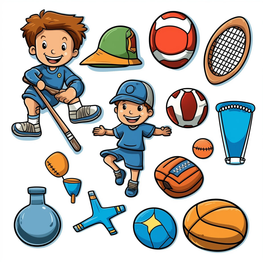 Set Of Sports Coloring Page 2