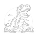 Tyrannosaurus Rex Coloring Page