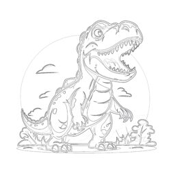 Tyrannosaurus Rex - Printable Coloring page
