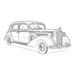Vintage Classic Car Coloring Page