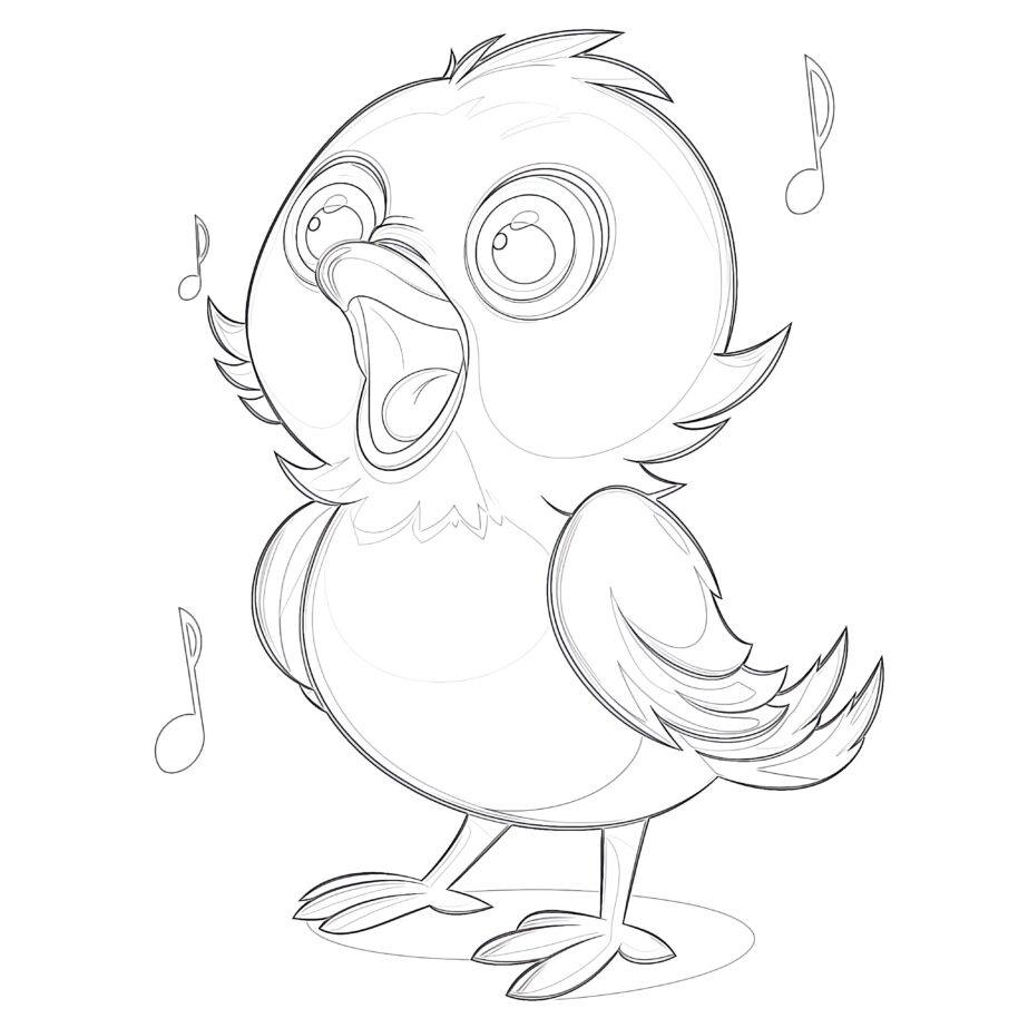 Yellow Bird coloring page
