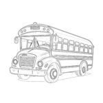 Yellow School Bus Coloring Page