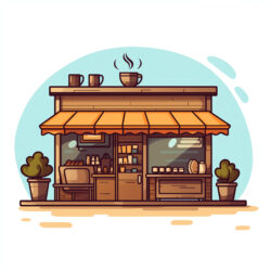 Coffee Shop Coloring Page - Origin image