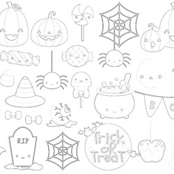 Thanksgiving Day Set - Printable Coloring page