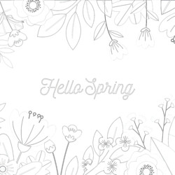 Spring Backyard - Coloring page