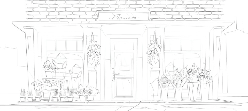Printable Flower Shop Coloring - Coloring Page 8709 1024x461
