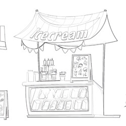 Flower Shop - Printable Coloring page