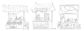 Street Food - Coloring page