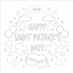 Happy Saint Patrick’s Day - Printable Coloring page