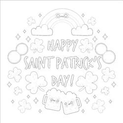 Happy Saint Patrick's Day - Printable Coloring page