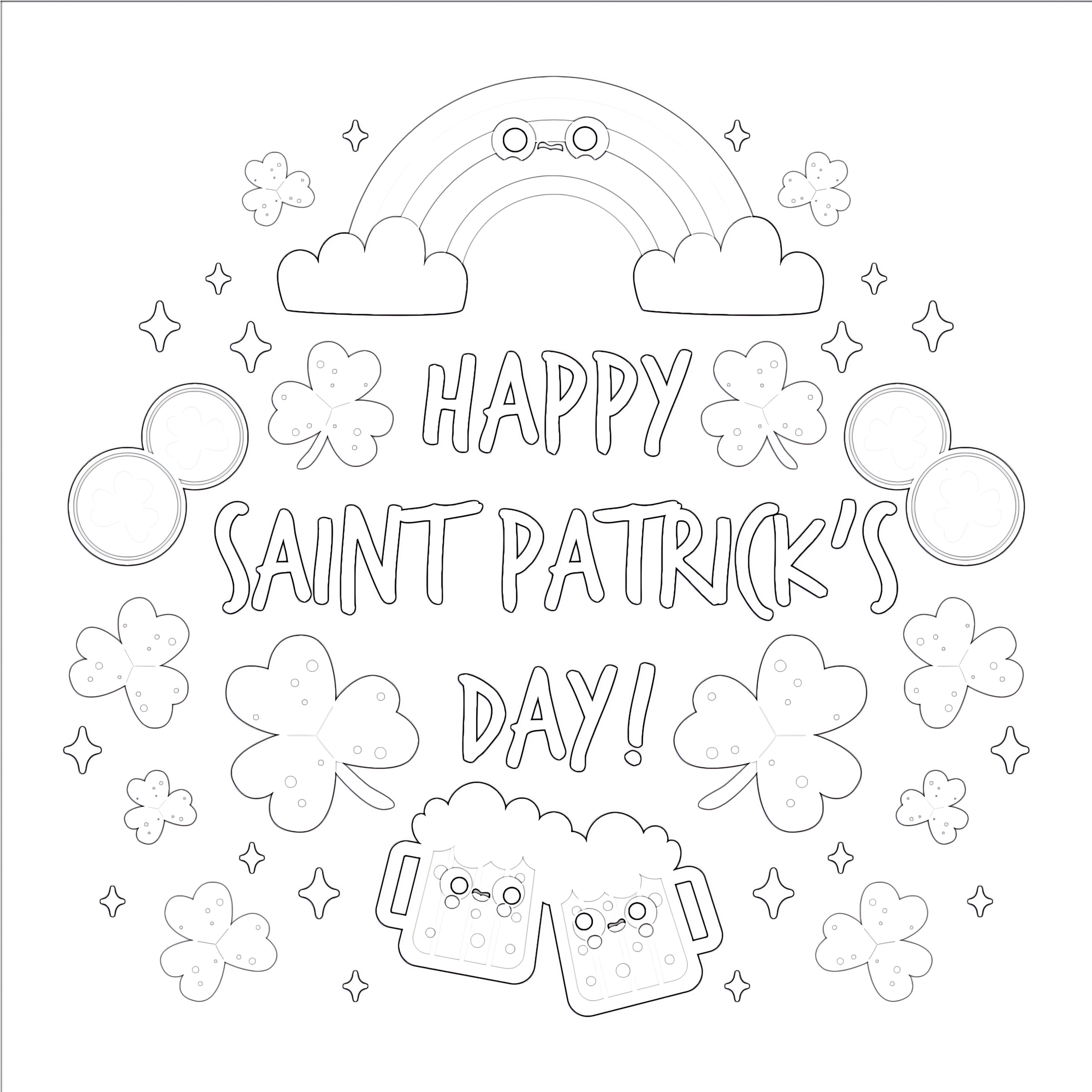 Happy Saint Patrick’s Day - Coloring page