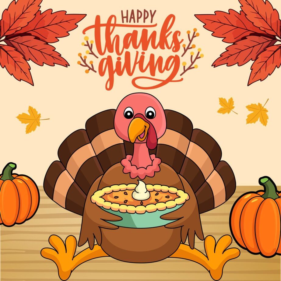 Eat Pie And Give Thanks Coloring Page 2