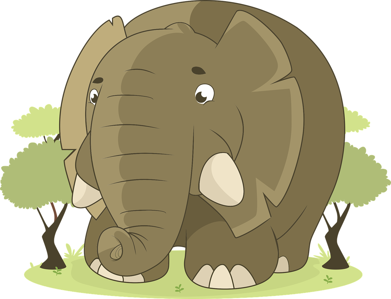 Elephant coloring page