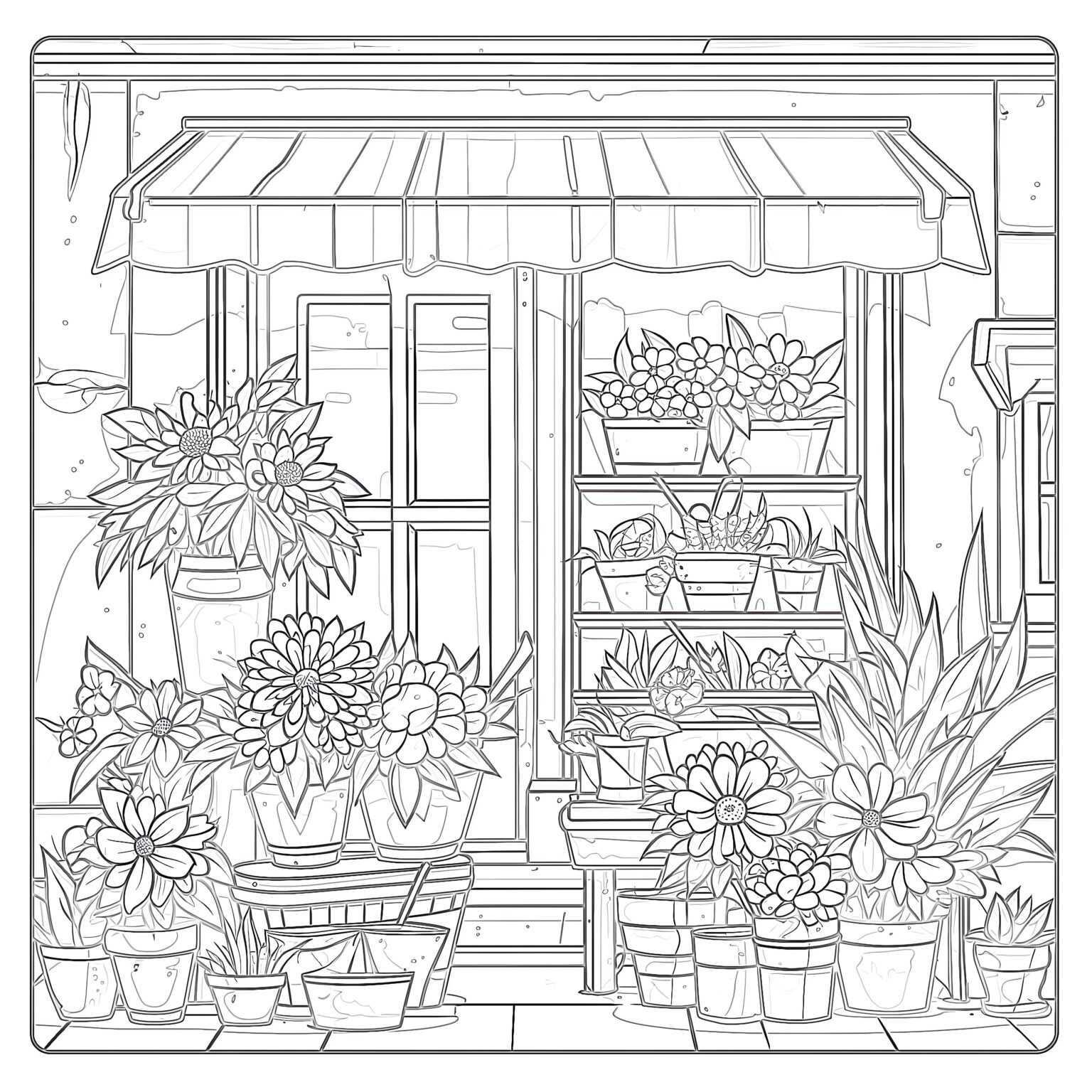 Ice Cream Shop Coloring Page | Coloring Pages Mimi Panda