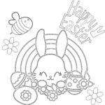 Happy Easter Day Coloring Page