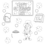 Happy Saint Patrick's Day Coloring Page