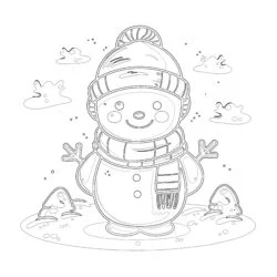 Hello Winter Coloring Page - Printable Coloring page