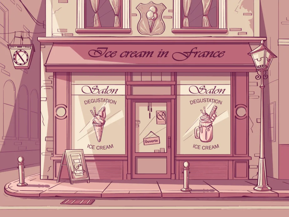 Printable Ice Cream Shop Coloring Page - Mimi Panda