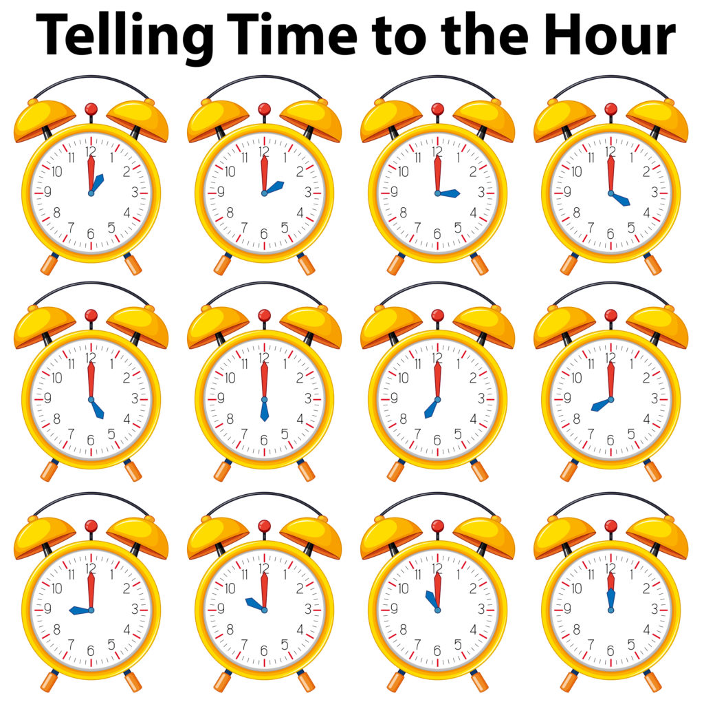 Printable Telling Time To The Hour Coloring Page - Mimi Panda