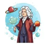 Sir Isaac Newton With Gravitation Theory Coloring Page 2 2