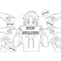 Stop Bullying - Printable Coloring page