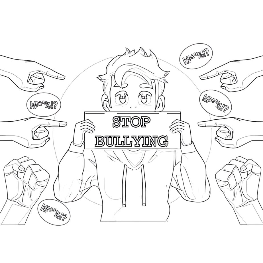 Stop Bullying Coloring Page
