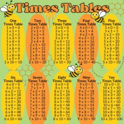 Times Tables With Bees Flying - Origin image