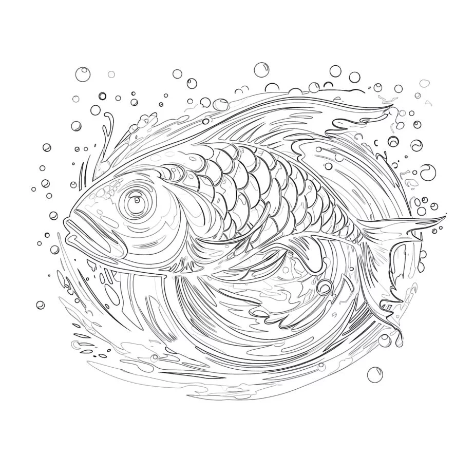 Gros Poisson Avec Éclaboussures