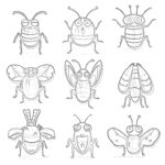 Cartoon Bugs Coloring Page