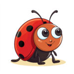 Cartoon Ladybug Coloring Page 2