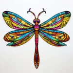 Arte Zentangle de Libélula Colorida 2 2