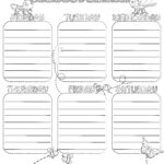 School Planner with Insects Characters Coloring Page