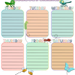 School Planner With Insects Characters - Origin image