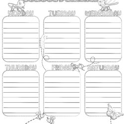 School Planner With Insects Characters - Printable Coloring page