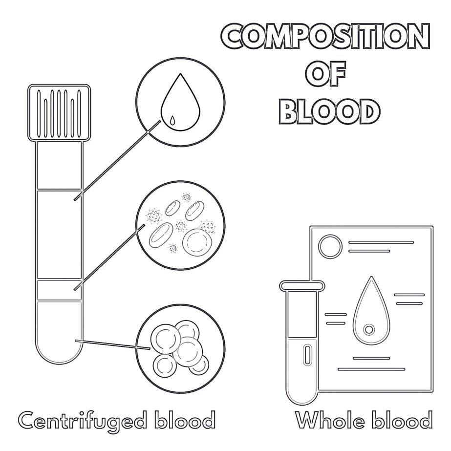 Blood Concept Coloring Page