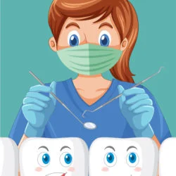 Dentist Girl And Funny Teeth - Origin image