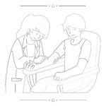 Doctor And Blood Sampling Coloring Page