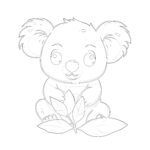 Cute Little Koala coloring page