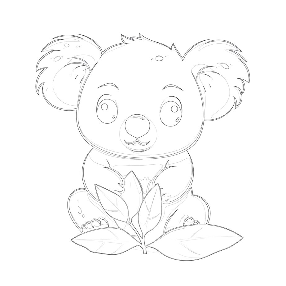 Cute Little Koala coloring page