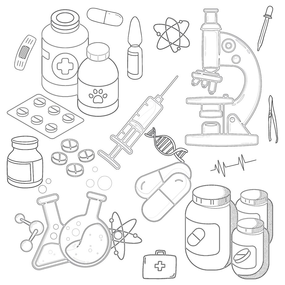 Medical Set Coloring Page